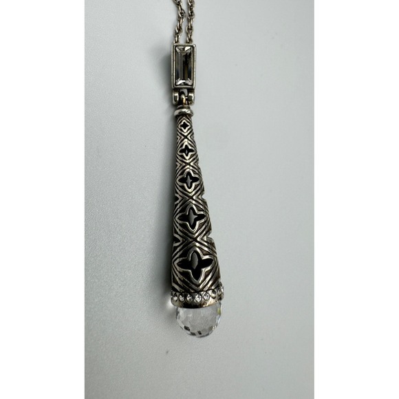 Brighton Castillo Crystal Silver Plated Necklace Mystic Wand Pendant Fantasy - Picture 5 of 8